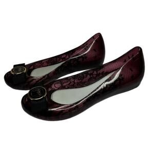 Melissa x Jason Wu Women's Sz 7 Lace Gothic Style Jelly Flats